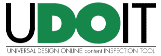 UDOIT: Universal Design Online content Inspection Tool