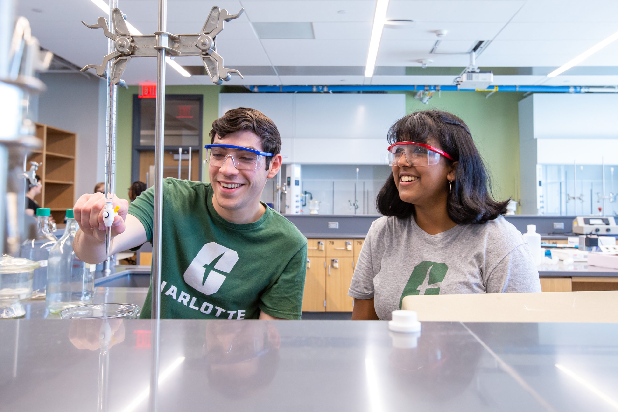 Students in science lab